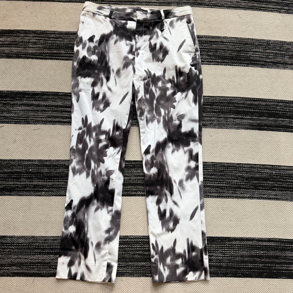 Banana‎ Republic Monochrome Black and White Ryan Fit Ankle Pant Size 10 NWT